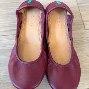 Tieks by Gavrieli Burgundy Plum Italian Leather Ballet Flats Sz 6